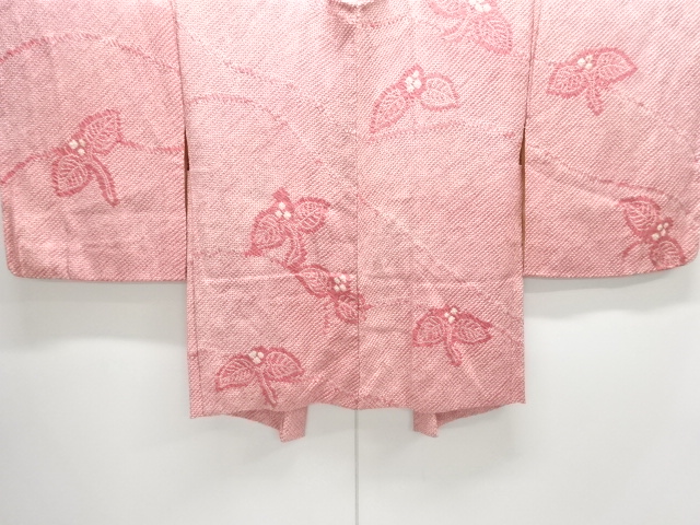 JAPANESE ANTIQUE HAORI / TAISHO ROMAN STYLE / ALL SHIBORI / FLORAL PLANTS